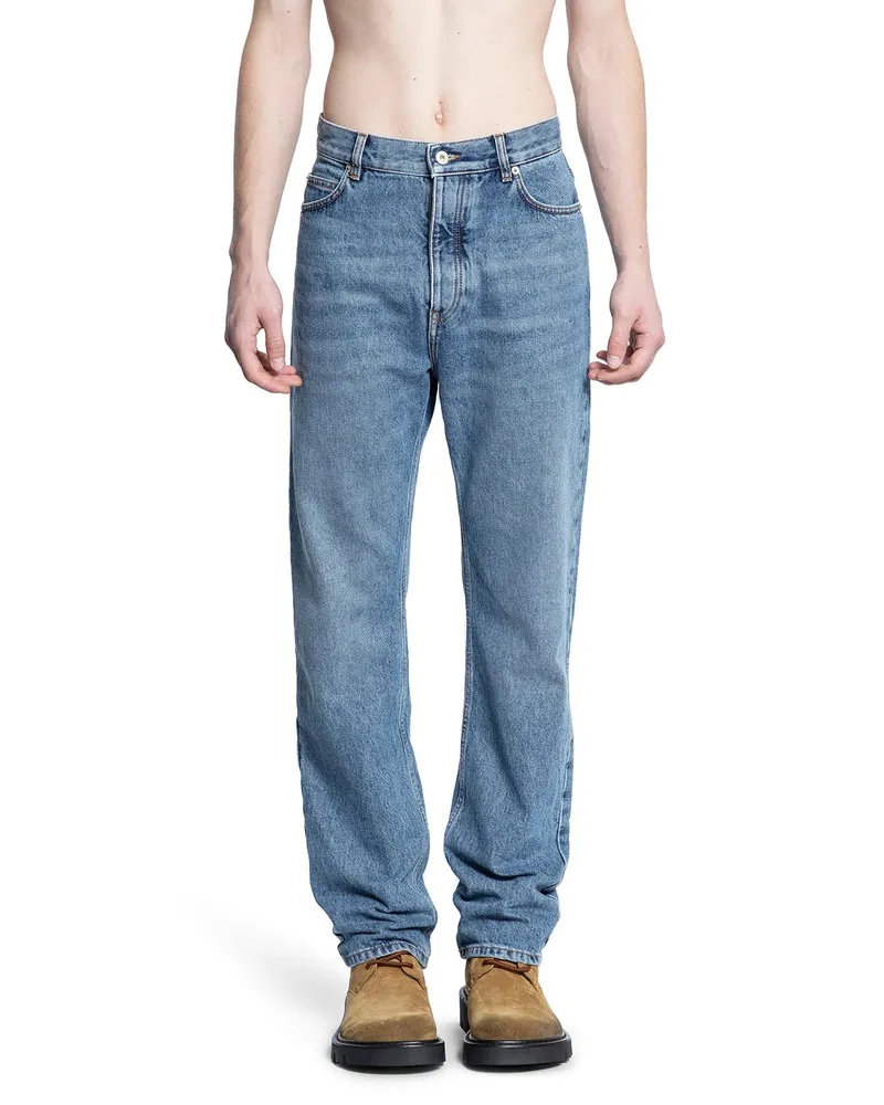 Loewe Jeans a gamba dritta in denim Blue