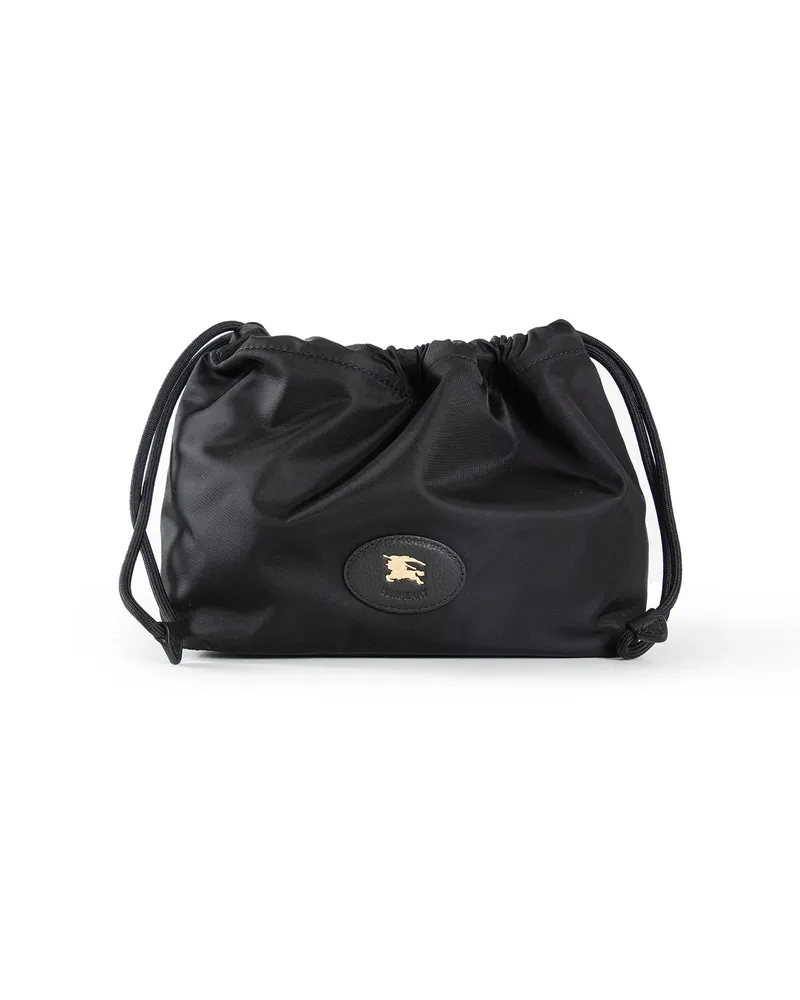 Burberry Reversible Horseshoe Drawstring Pouch Black
