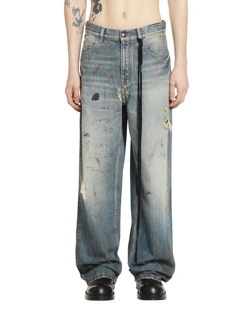 Ann Demeulemeester Evan 5 Pocket Jeans Blue