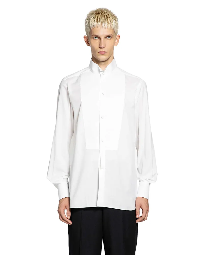 Tom Ford Cocktail Voile Evening Slim Fit Shirt White