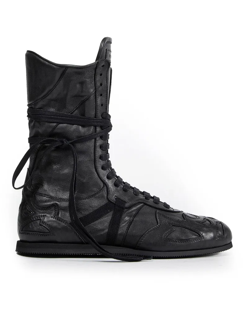 Ann Demeulemeester Palne High-Top Boxing Sneakers Black