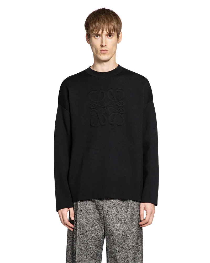 Loewe Anagram Sweater in Wool Black