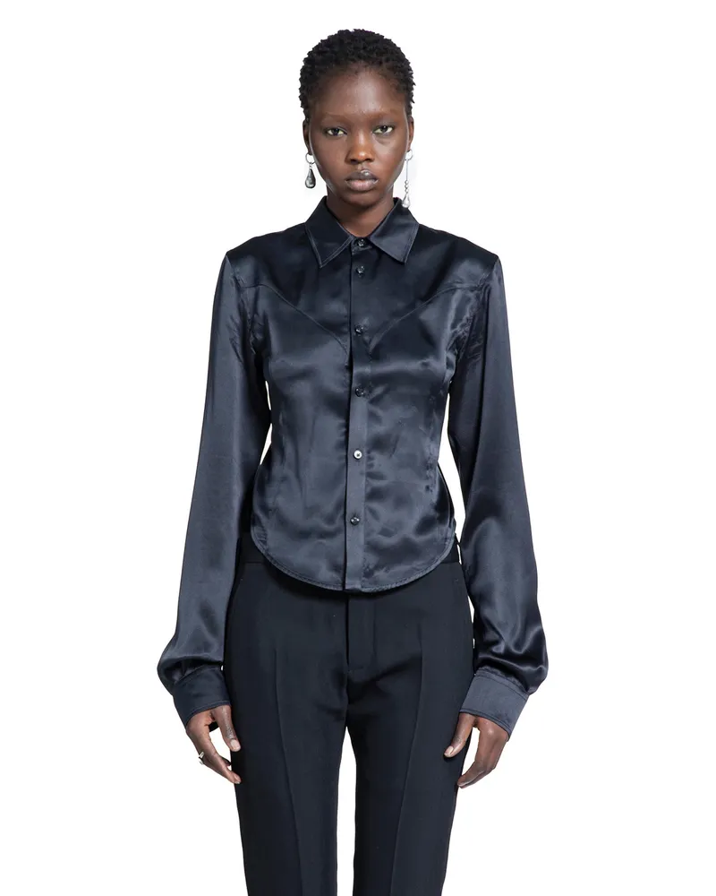 Ann Demeulemeester Drika Western Shirt Black