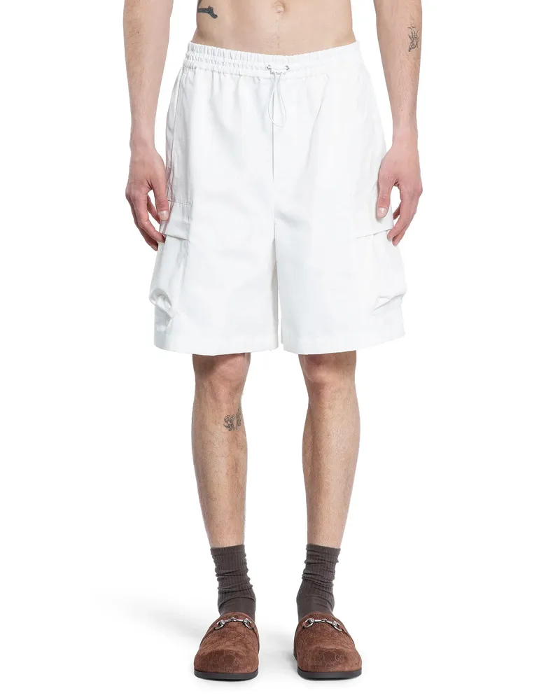 Gucci Web Cotton Ripstop Cargo Shorts White