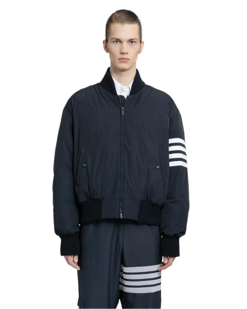 Thom Browne 4-Bar Down Filled Blouson Jacket Blue