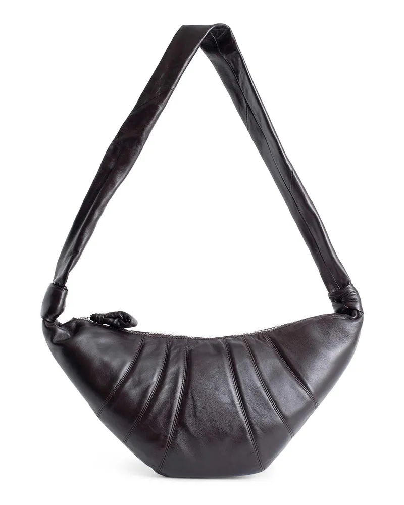 Christophe Lemaire Medium Croissant Leather Shoulder Bag Brown