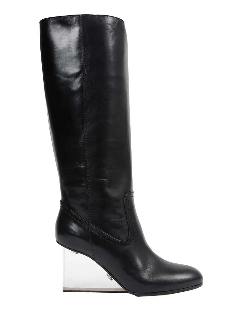 Maison Margiela Plexi Wedge High Boots Black