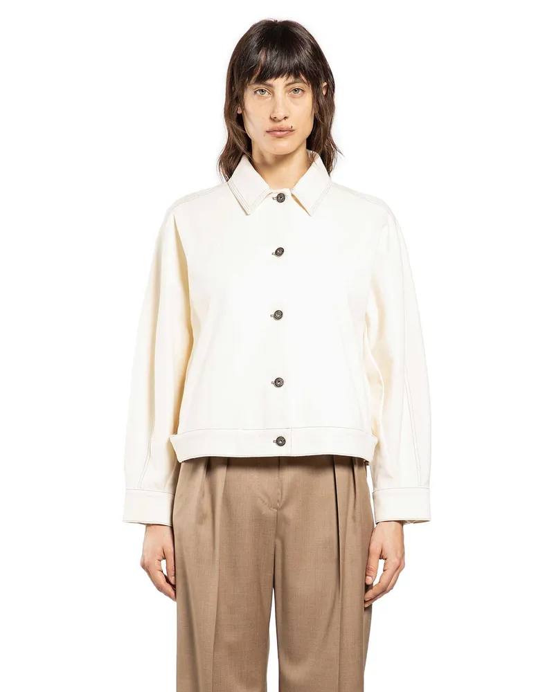 Max Mara Overshirt in Jersey-Effect Denim Black