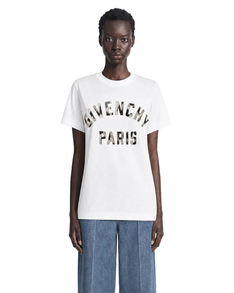 Givenchy Embroidered Logo Cotton T-shirt White