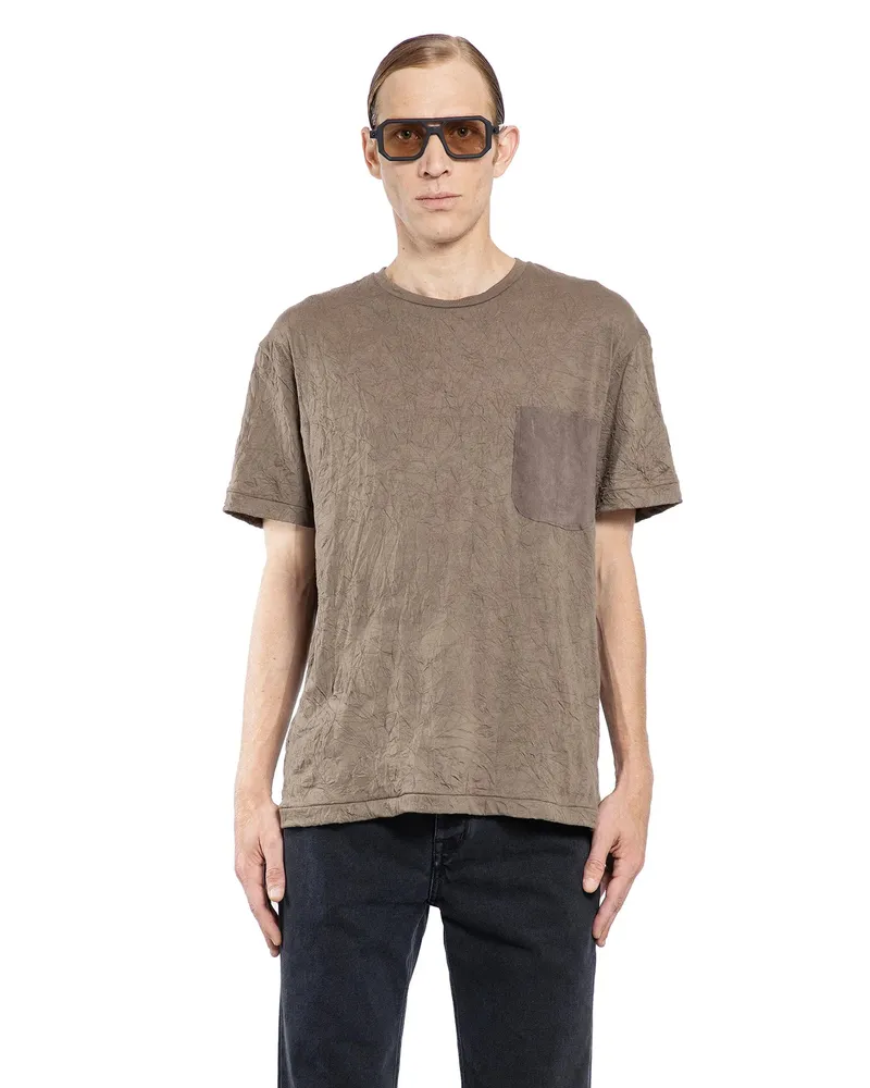 Giorgio Brato Crinkled Pocket T-Shirt Green