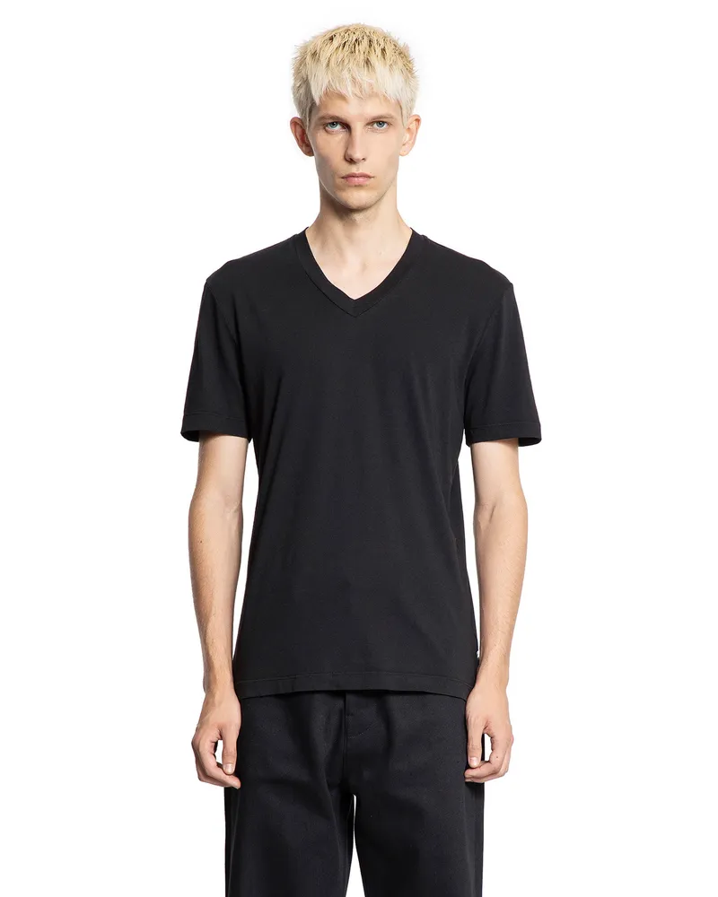 James Perse Lightweight Jersey V-Neck T-Shirt Black