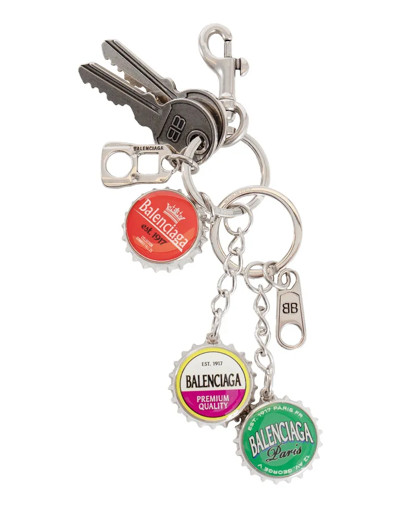 Balenciaga Charm/Keychain Bottle Caps Silver