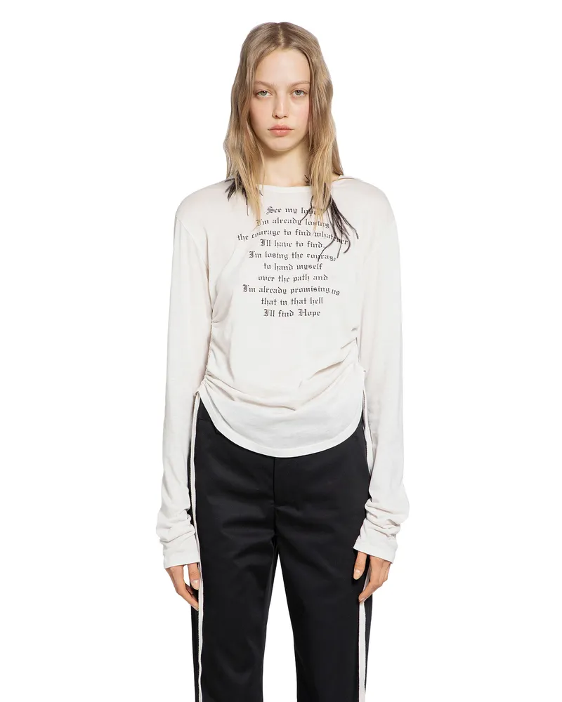 Ann Demeulemeester Dot ''See My Love'' Long Sleeve Top White