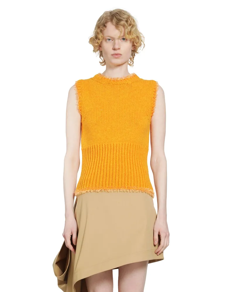 Loewe Vest in Wool Orange