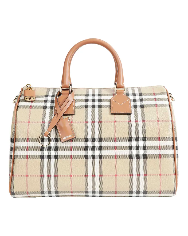 Burberry Medium Check Bowling Bag Brown
