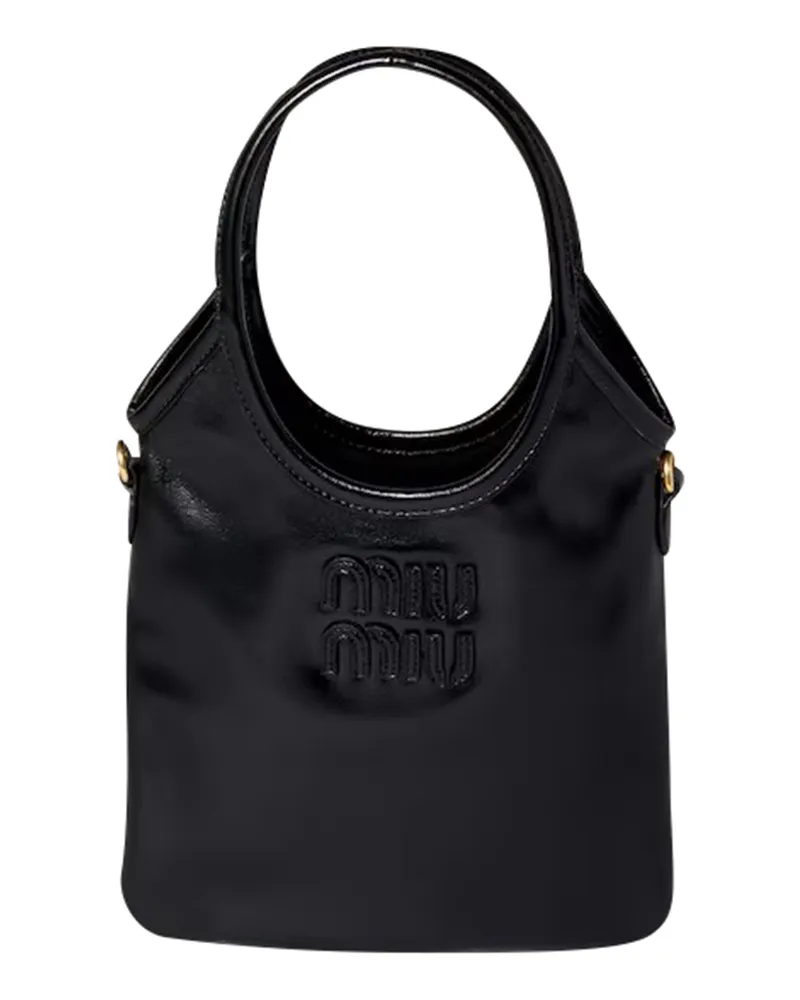 Miu Miu IVY Leather Handbag Black