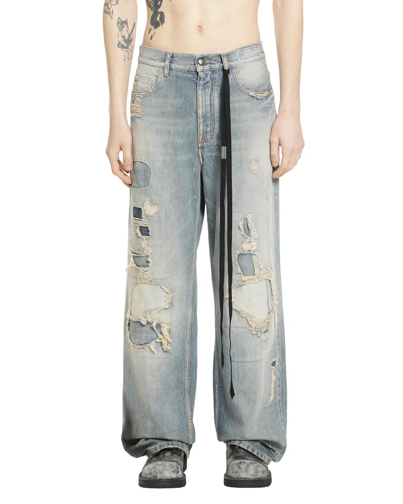 Ann Demeulemeester Evan 5 Pocket Jeans Blue