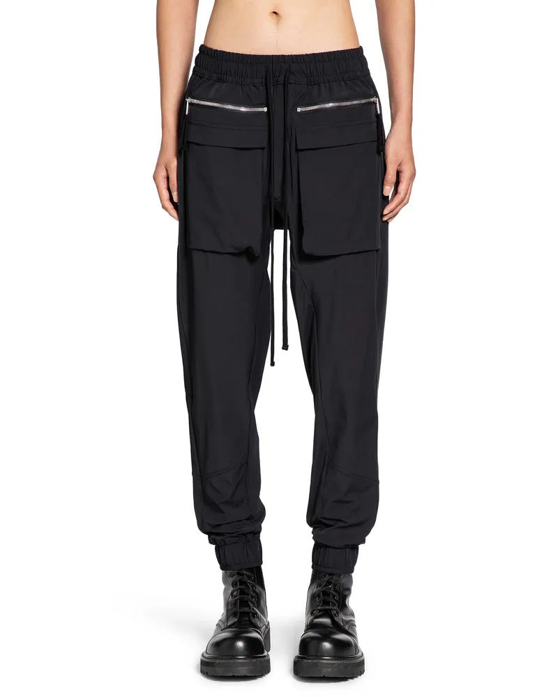 THOM KROM Matte Nylon Cargo Sweatpants Black