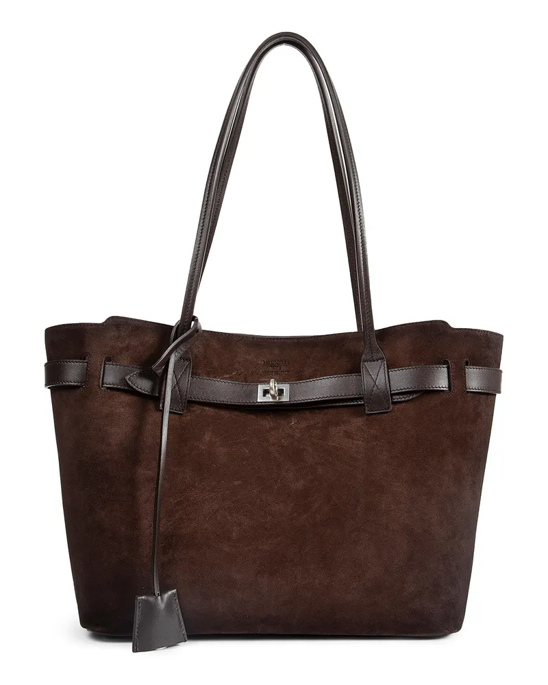 Balenciaga Bel Air Suede Medium Tote Bag Brown