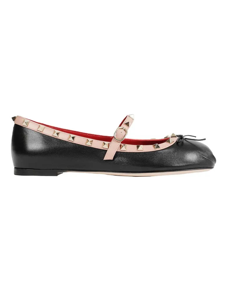Valentino Garavani Mary Jane Rockstud ballerinas Black