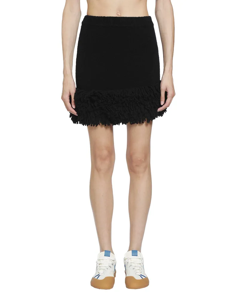 Loewe Wool Blend Mini Skirt Black