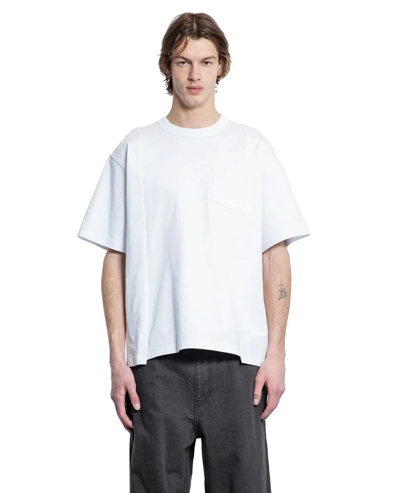 Sacai Cotton Jersey T-Shirt White