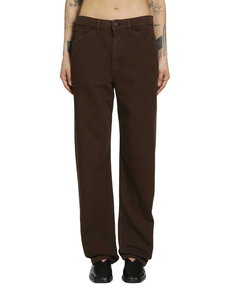 Christophe Lemaire 5 Pocket Twisted Pants Brown