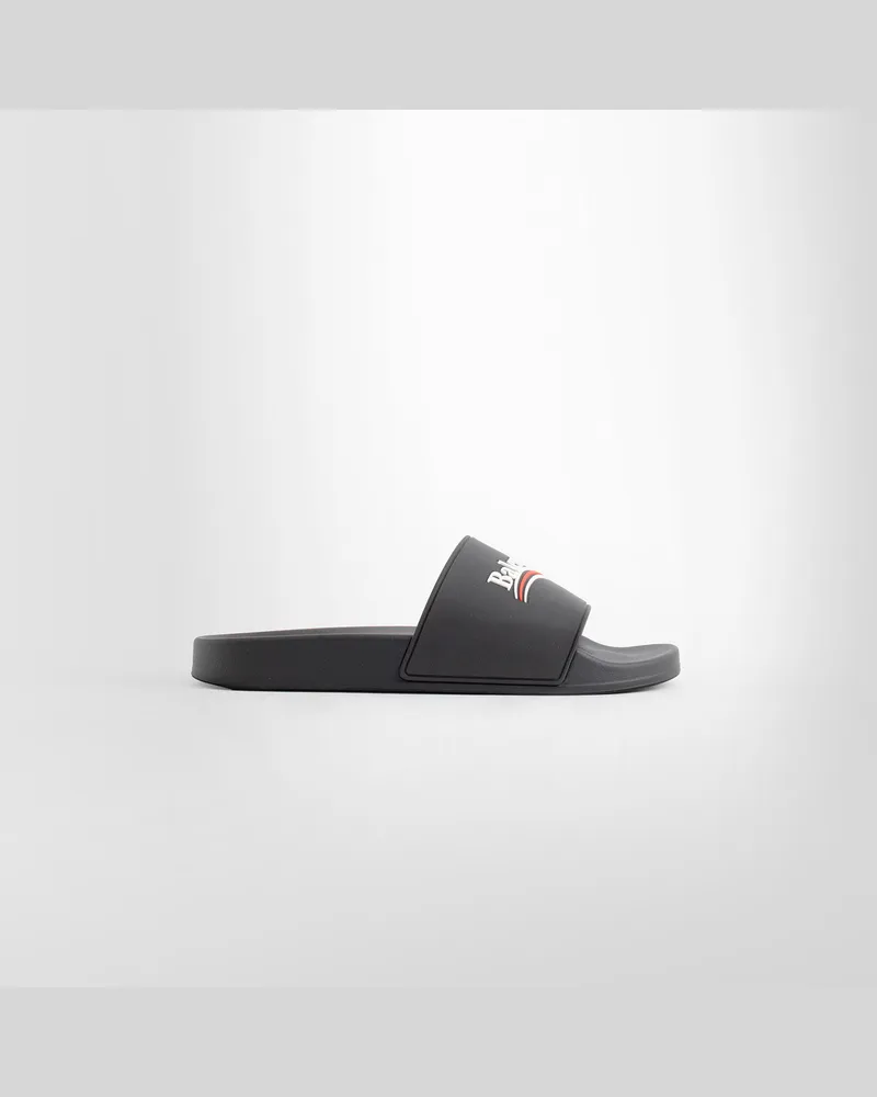 Balenciaga Political Campaign Pool Slides Black