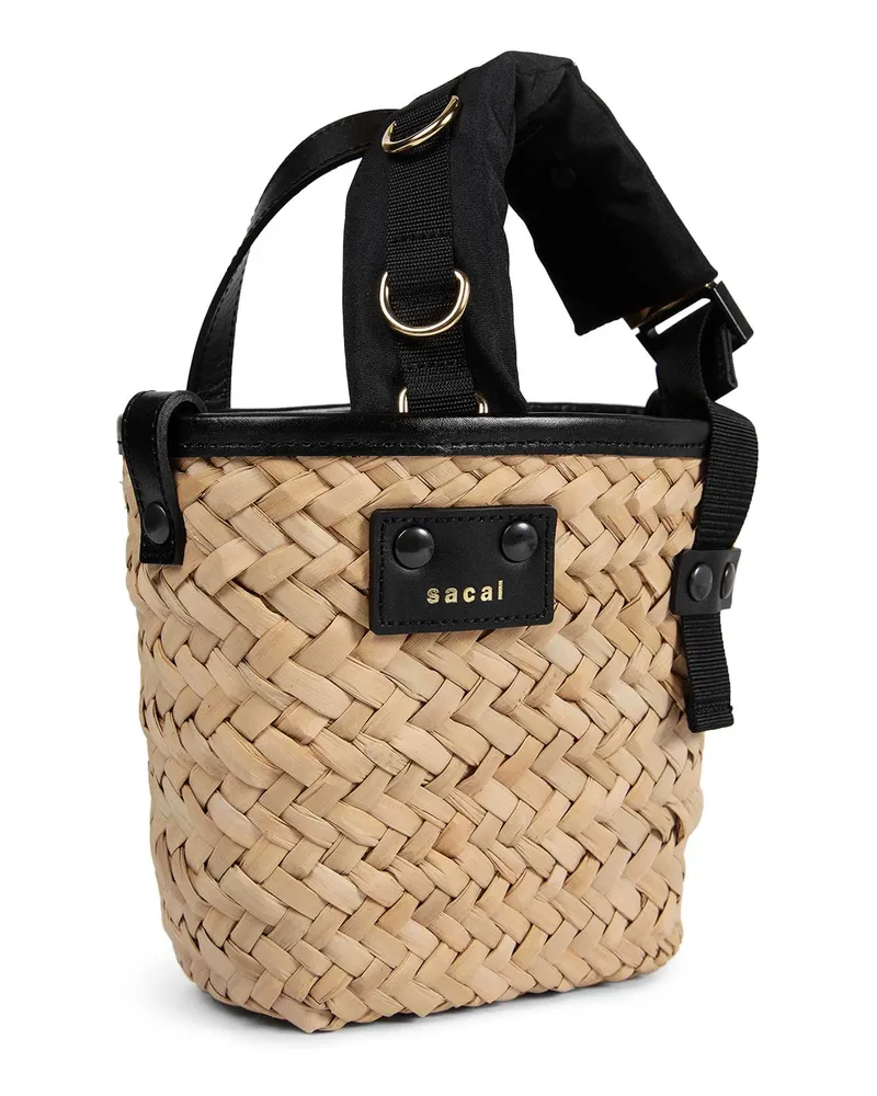 Sacai Hybrid Marche Micro Tote Beige