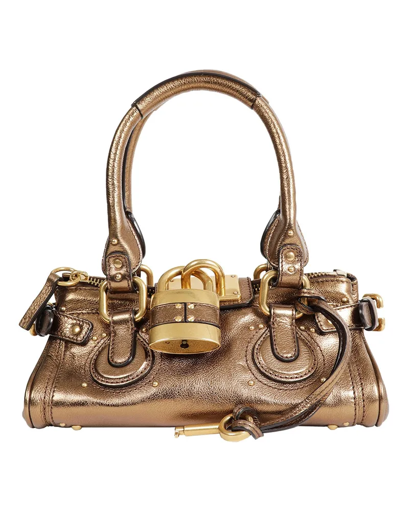 Chloé Paddington Leather Shoulder Bag Gold