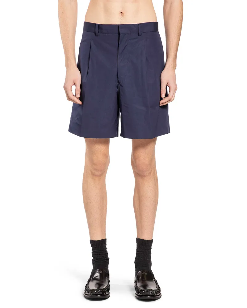 Prada Cotton Bermudas Blue