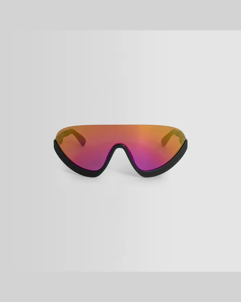 Mykita Blaze Md8 Rainbow Flash Shield Sunglasses Black