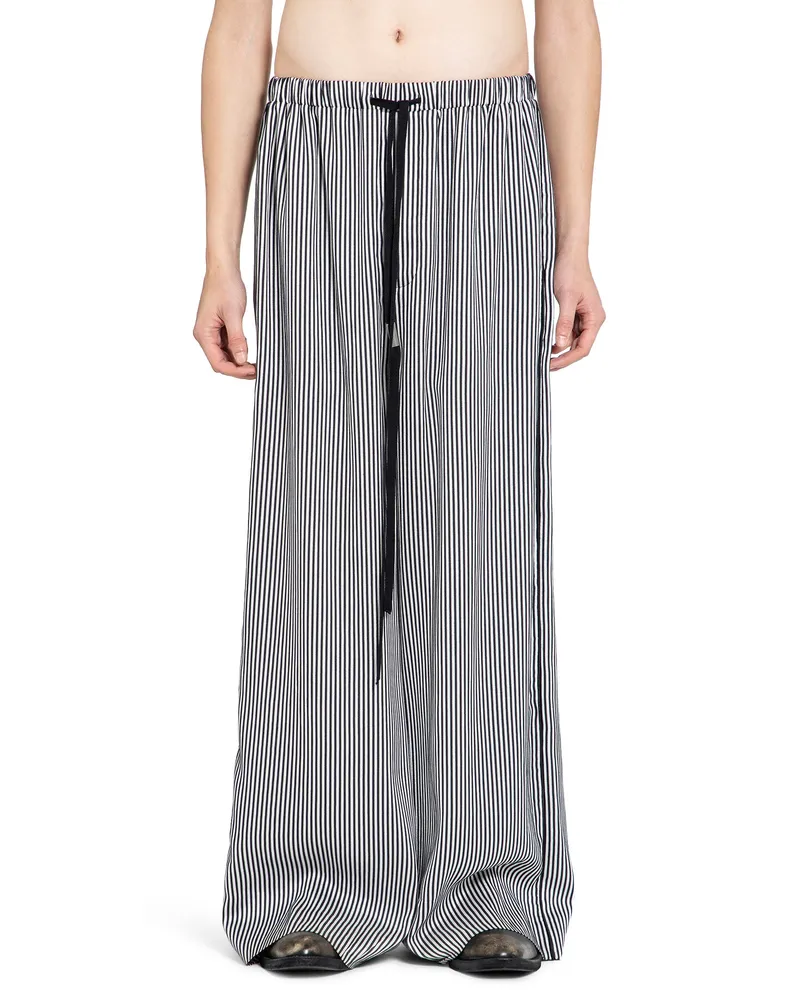 Ann Demeulemeester Albertus Relaxed Lounge Pants Black&white