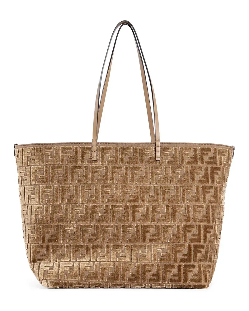 Fendi Borsa shopper grande Roll Beige