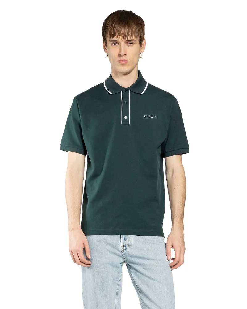 Gucci Archive Logo Polo Shirt Green