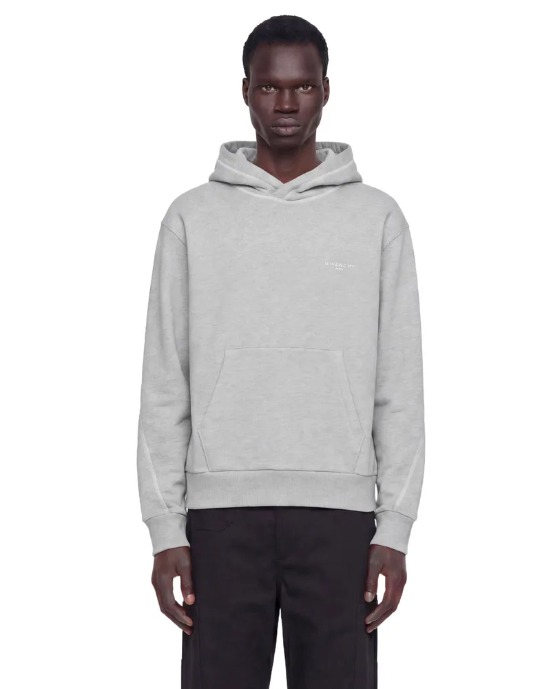 Givenchy Couture Seam Contrast Stitch Hoodie Grey