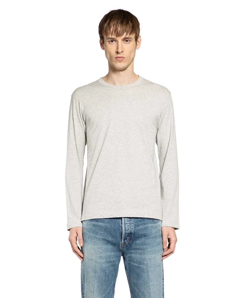 Comme des Garçons Cotton Jersey Long Sleeve T-Shirt Grey