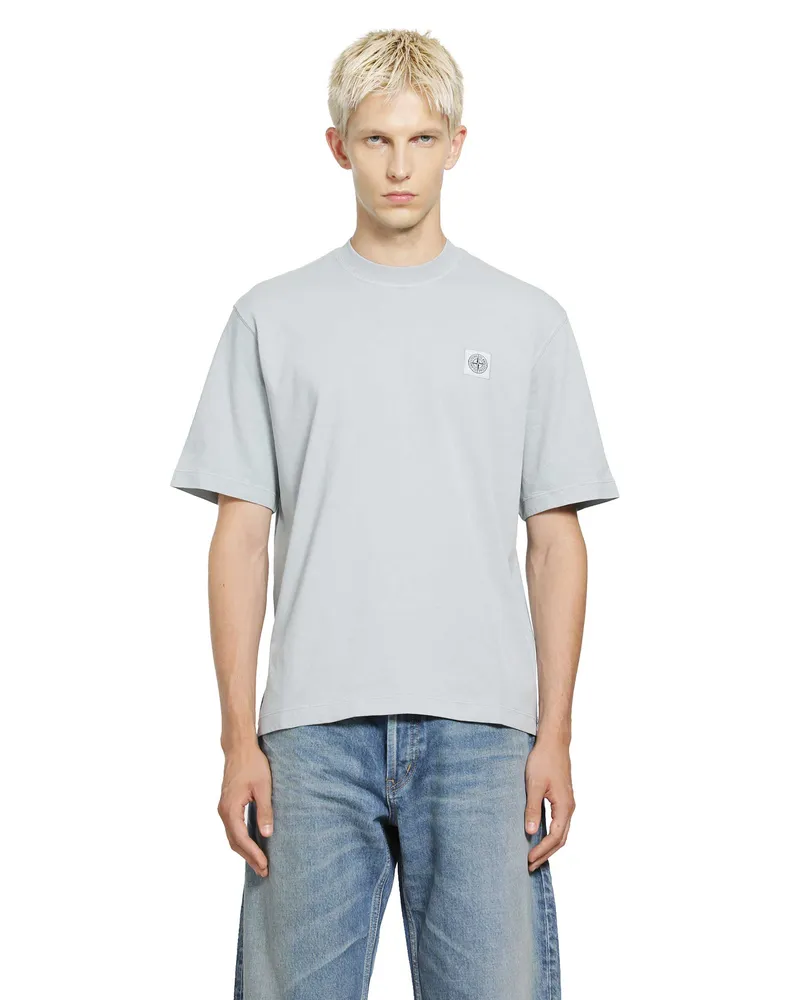 Stone Island 2100030 Combed Organic Cotton Jersey Grey