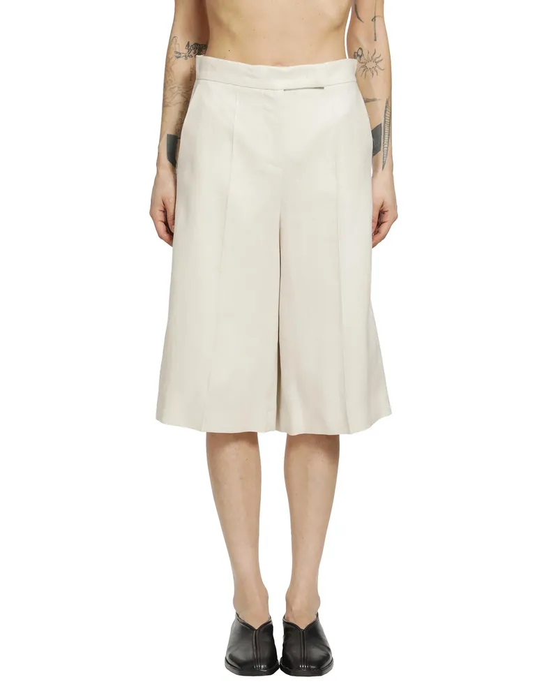 Max Mara Linen Bermuda Shorts Beige