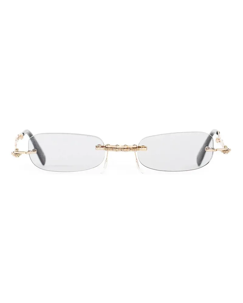 KUBORAUM Occhiali da sole pieghevoli in metallo H47 Gold