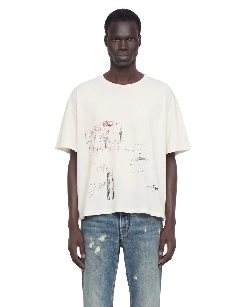Ann Demeulemeester Everything is Fine Sketch T-Shirt Off-white