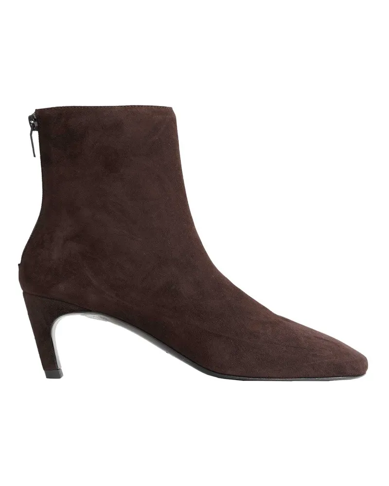 Totême Soft Suede Ankle Boots Brown