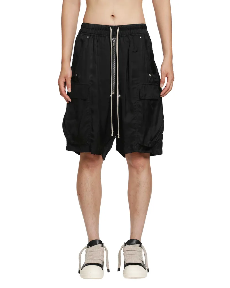 Rick Owens Tower Cargobela Shorts Black