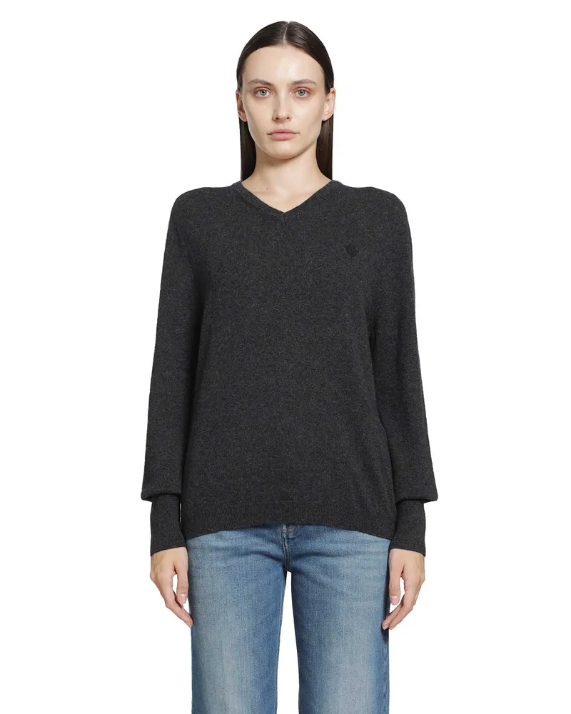 Gucci V-Neck Sweater Grey