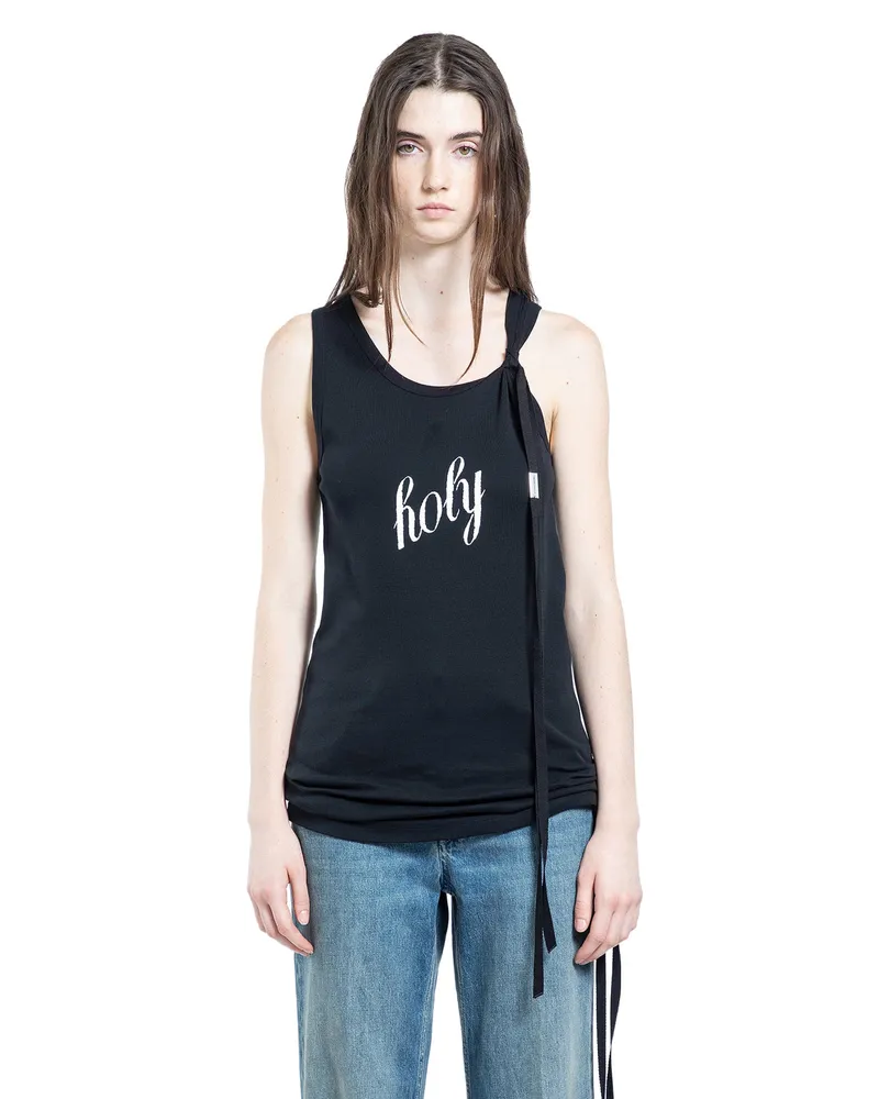 Ann Demeulemeester Seva ''Holy'' Print Tank Top Black