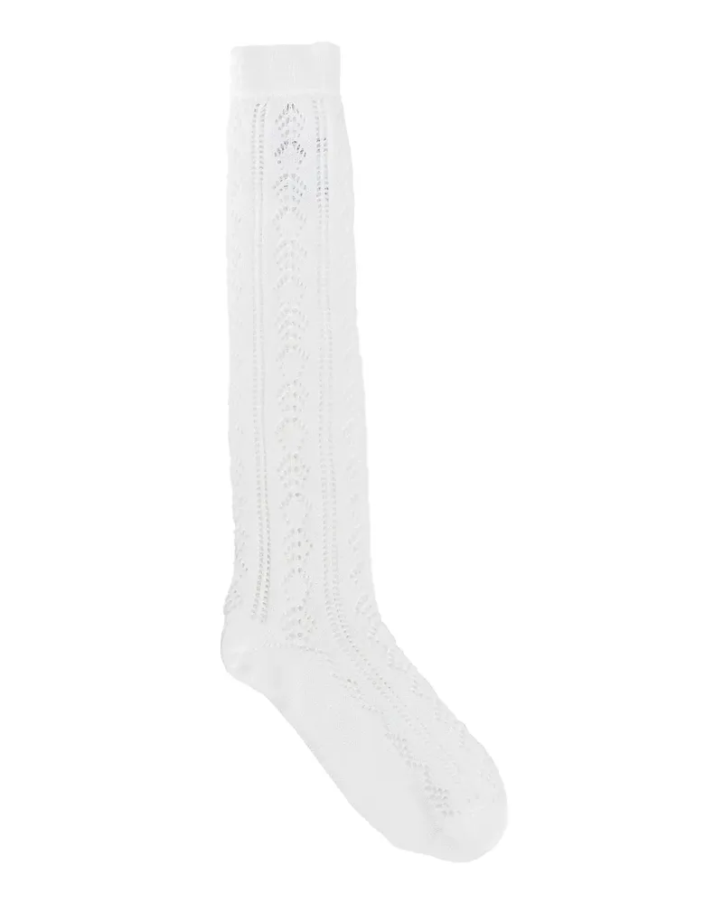 Valentino Garavani Calzini traforati in cotone VLogo White