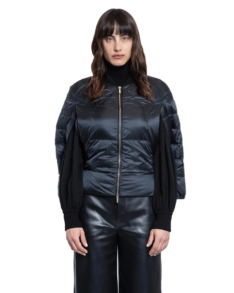 Max Mara Padded Down Cape Blue