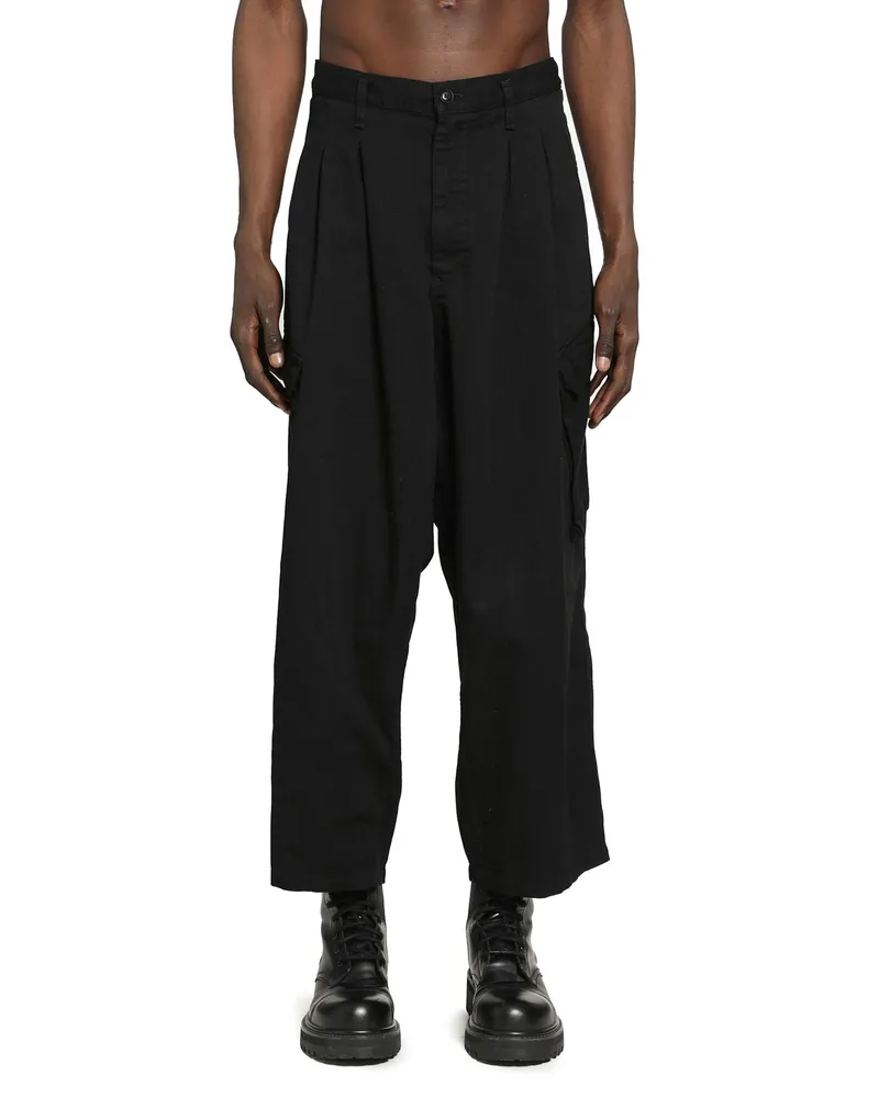 Yohji Yamamoto 12 Tuck Work Pamts Black