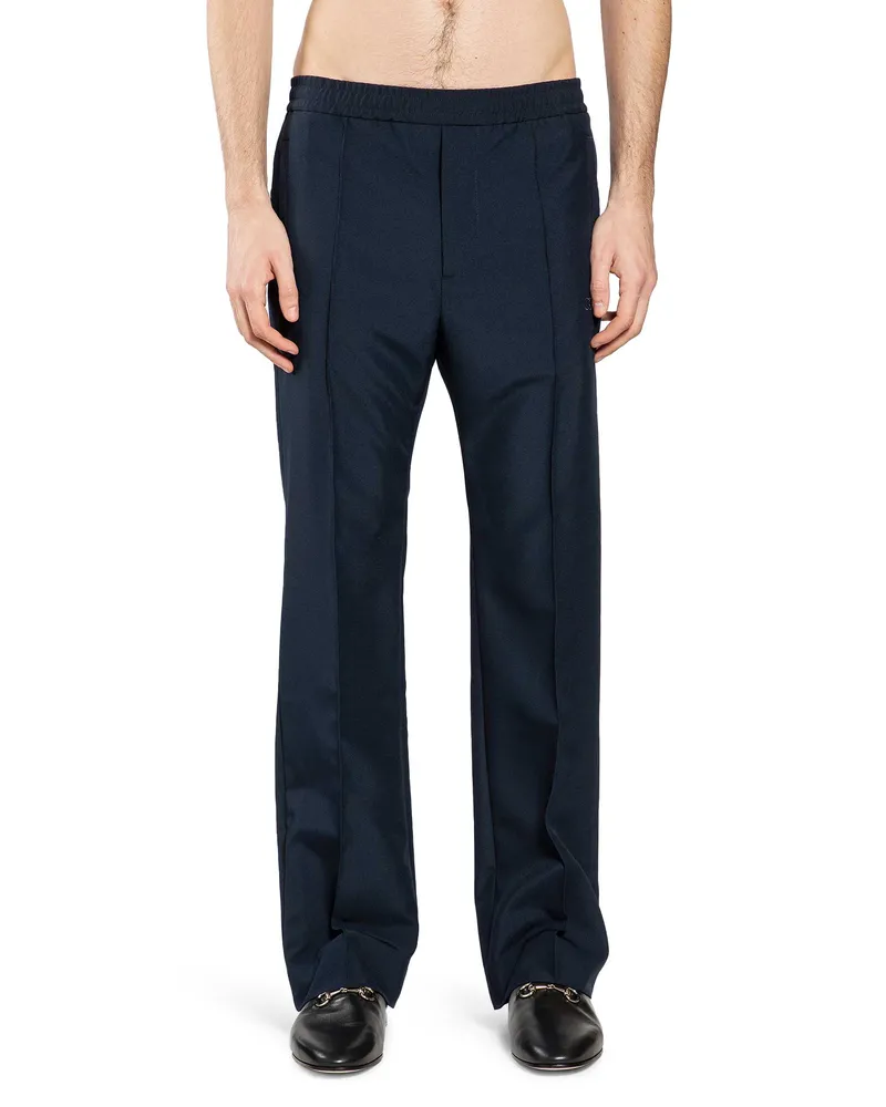 Gucci Technical Panama Sportswear Trousers Blue