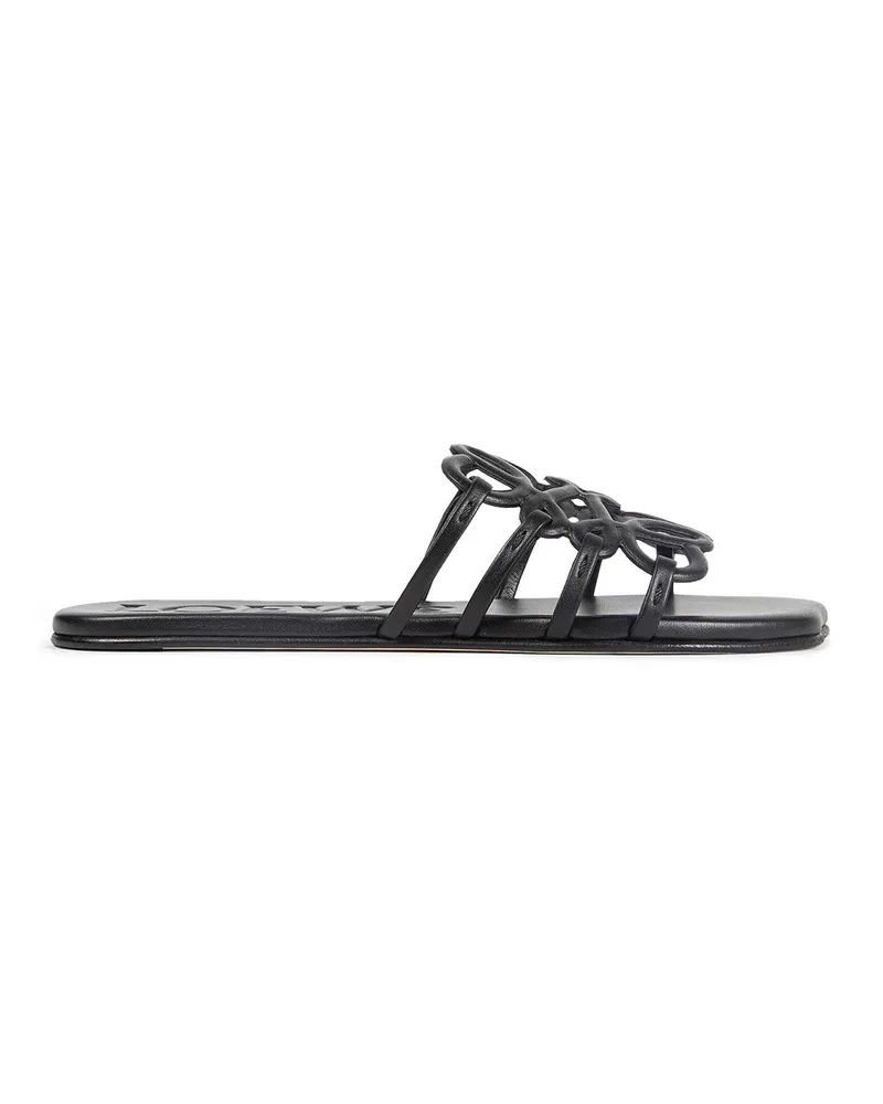 Loewe Petal Anagram Slides Black
